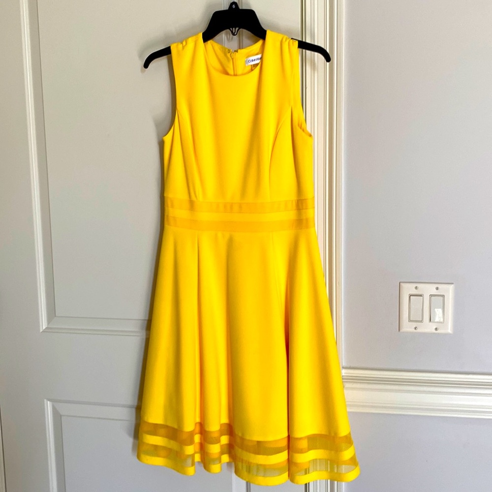 Calvin Klein Yellow Dress, Sz 6